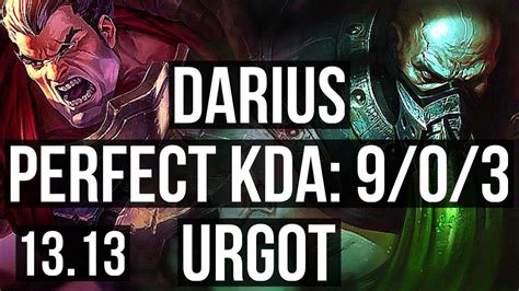After normalising both champions win rates Urgot wins against Darius 1. . Darius vs urgot